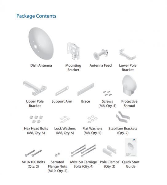 Ubiquiti AirMAX RocketDish, 5 GHz, 30 dBi LW Antenna - Set of 2 