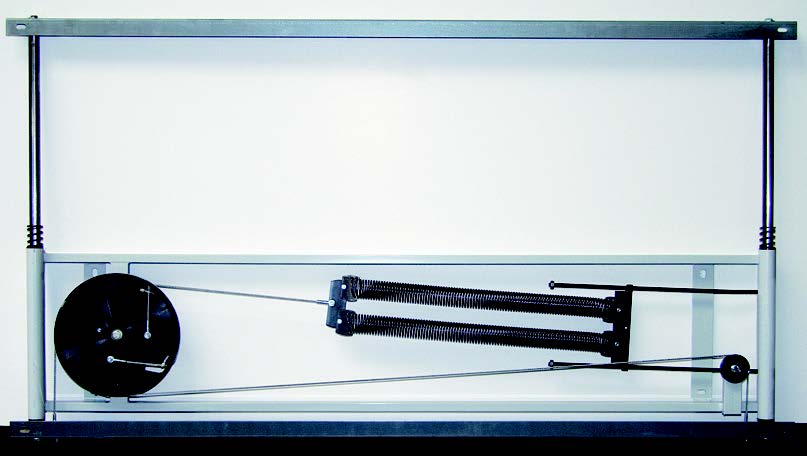 Meervlaks schoolbord op verborgen schuifmechaniek, krijt groen