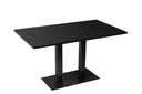 Doppio - tafel met dubbele centrale poot - met rechthoekig onderstel - hoogte 76,5 cm