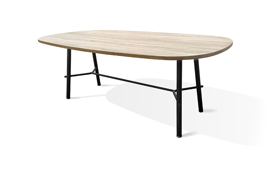[ASTA-OVAAL-74-V2-DECOR BLAD-TBA-Kleur onderstel] Asta - ovale tafel - hoogte 74 cm (Nog te bepalen, Nog te bepalen)