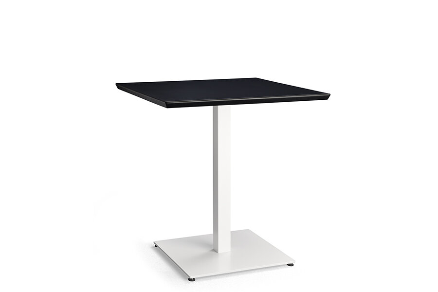 [CARRO-74-Afmetingen blad-TBA-DECOR BLAD-TBA-Kleur onderstel] Carro - tafel met centrale vierkante poot - hoogte 76,5 cm (Nog te bepalen, Nog te bepalen, Nog te bepalen)