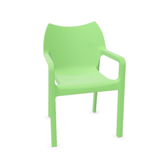 Diva stoel Tropical green