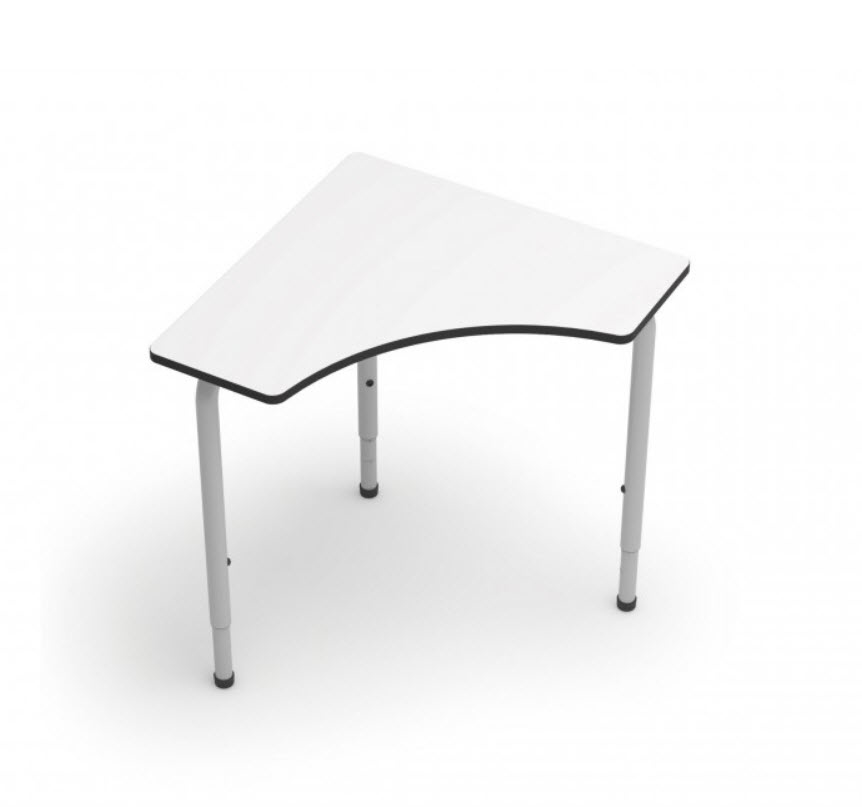[OUTLET-PAKKET-6STUKS-ARROW-TAFEL-H74-MDF-WIT] Arrow tafel - 68x68 cm - wit blad - onderstel alu - pakket 6 stuks