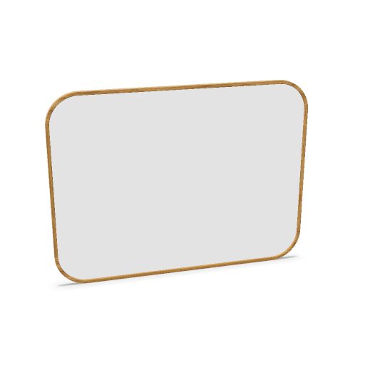 Curve Oak whiteboard, 90x120 cm