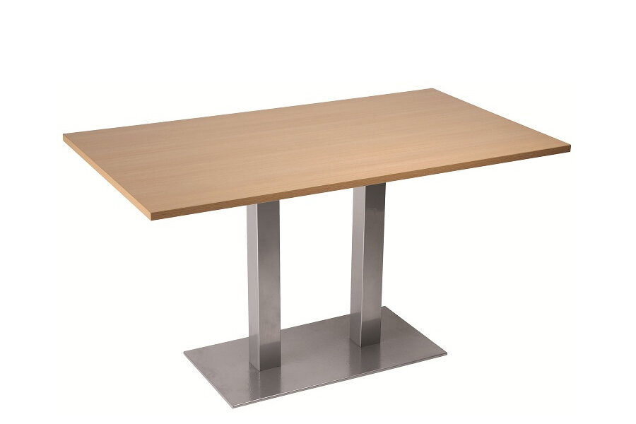 [DOPPIO-110-Afmetingen blad-TBA-DECOR BLAD-TBA-Kleur onderstel] Doppio - tafel met dubbele centrale poot - met rechthoekig onderstel - hoogte 110 cm (Nog te bepalen, Nog te bepalen, Nog te bepalen)
