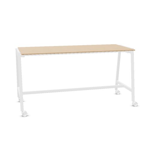 High table on castors with brake - H. 107 W. 210,4  H. 107  D. 90 