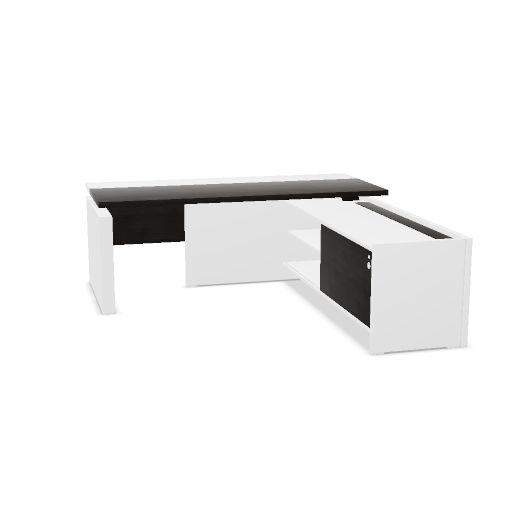Desk with electric height adjustment - With  service unit H. 65 - Specify power supply: EU / UK / US - Specify R or L - L.200 / D.214 / H.75÷141