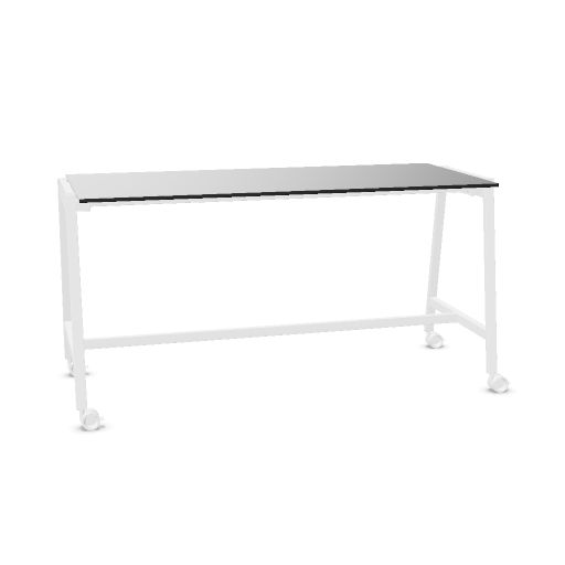 High table on castors with brake - H. 107 W. 210,4  H. 107  D. 90 