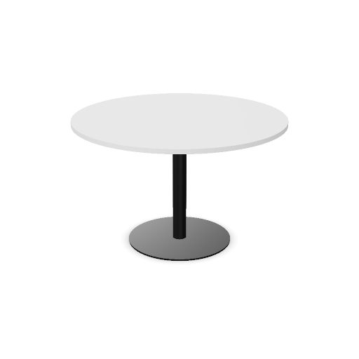 round meeting table on metal column W. 120  H. 74  D. 120 