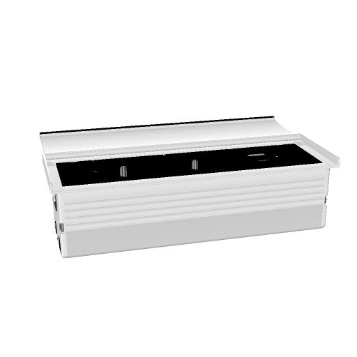 [060.39E.00058@white      E   Yes No ] VersaLid white, 2 sockets type E + 1 USB 5v (A+C)+ power cable gst 500 mm