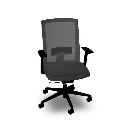 [BUREAUSTOEL.Body_Color=zwart] Bureaustoel Casa Zwart