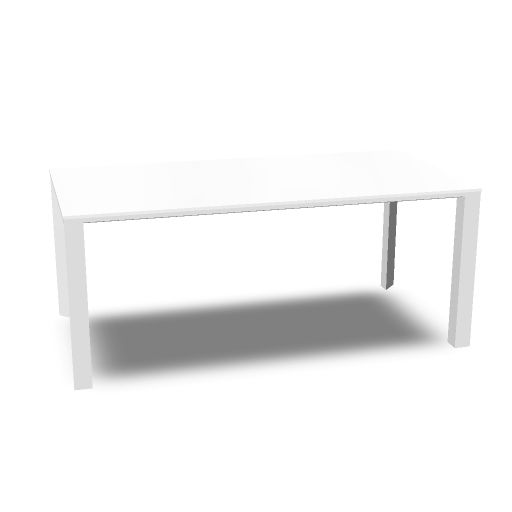 [TOP_GLASS.XXCategory=Glass;TOP_GLASS.V01=VBI1;LEG.V02=MBI1;MARKET.XXMarket=E;MARKET.XXWeight=1] Glass desk - Rear-lacquared tempered glass worktop 10 mm th. - L.180 / D.90 / H.74.5