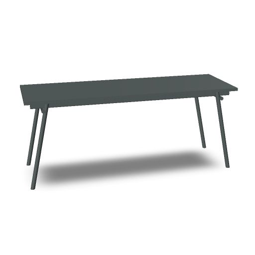 [DESK.V01=MVO2;DESK.V02=MVO2;DESK.XXRivBeam=No;MARKET.XXMarket=E;MARKET.XXWeight=1] Desk - Melamine worktop 25 mm th. - Round leg Ø 35 mm - L.180 / D.60 / H.75