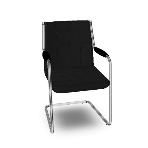 [VEV0S0BD00NX01@NX S NX01 chrome chassis alublack NoOption NoOption] Vega visitor chair