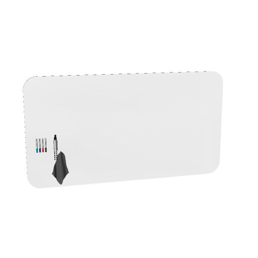 [16002.013@H hg_ral9016] Curve Whiteboard, 118x218 cm (Hoogte, Hoogglans RAL 9016, ral9005, 14017.113)