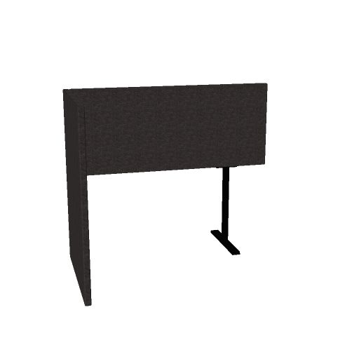 [AKOG-L.UPH.W142.H120.D87@W142 H120 Left FABRIC RAL9005 Carlow cam_clw01 PG1 High Without] Akoestische L-opstelling