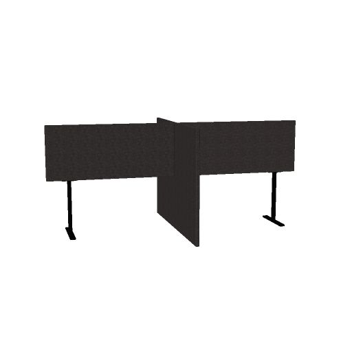 [AKOG-X.UPH.W142.H120.D170@W142 H120 FABRIC RAL9005 Carlow cam_clw01 PG1 High Without] Akoestische X-opstelling