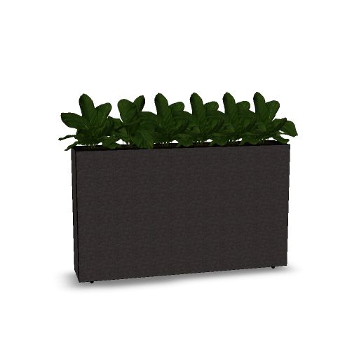 [MATERIALS_SINGLE.FabricCollection=Carlow;MATERIALS_SINGLE.FabricColour=cam_clw01;MATERIALS_SINGLE.FabricGroup=PG1;FRAME.Frame_Colour=RAL9005;OPTIONS_PB.PlantVisibility=PlantsSoil] Akoestische plantenbak - Extra large