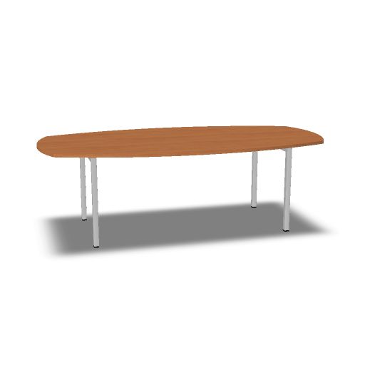 [AR2412VA-251LEAL@25 1 LE AL] Arca Deens ovaal 240x120cm vaste hoogte (25, Aluminium, 1, LE, Geen)
