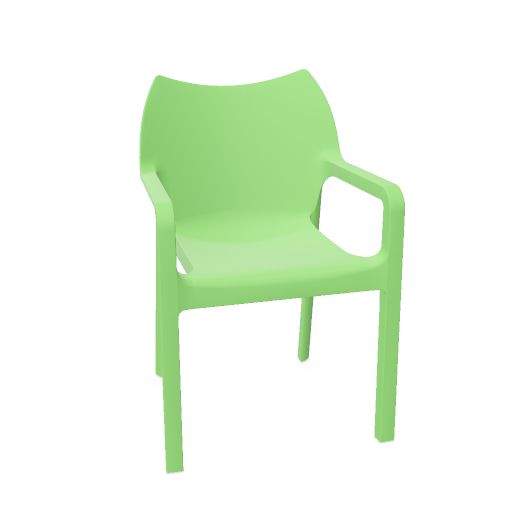 Diva stoel Tropical green