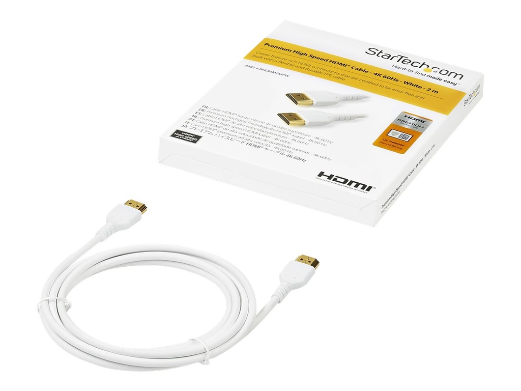 2m Premium Certified HDMI 2.0 Cable met Ethernet