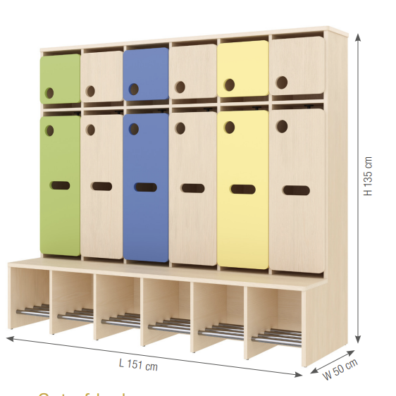 Lockerkastjes - set van 6 lockers