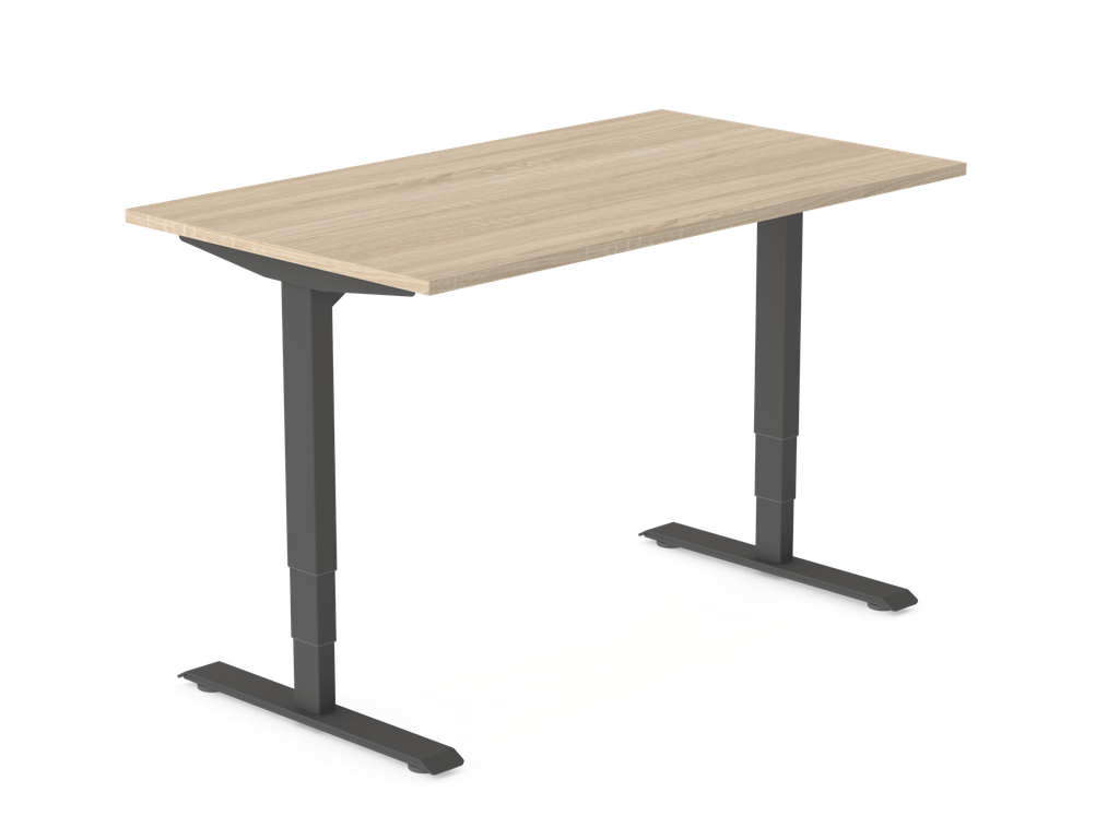 Flexframe enkel bureau recht, 160 x 80 cm, elektrisch verstelbaar 65 - 130 cm, incl. memoryfunctie