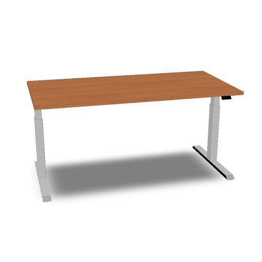 [FL316] Flex 3+ bureau 160x80cm (Aluminium, 1, Z, LE, Ja, FL3HOEK60ALLE@AL Z 1 LE)