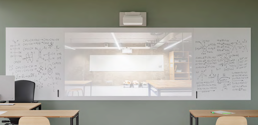 Hybride projectiebord 2860 x 1180 mm