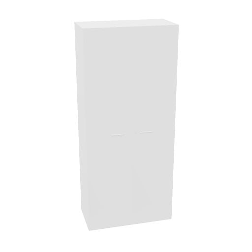 high unit with wooden door W. 90  H. 207,5  D. 45 (Elektrisch, 1, Q, MBI1, QAL, Melamine, MBI1, E, 1)