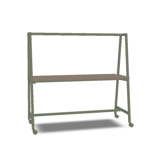 Social table on castors with brake - H. 107 W. 210,4  H. 200  D. 90  (MTO1, Elektrisch, 1, MVS1, E, 1, Accessoires_Sociaal.V02=MVS1;MARKT.XXMarkt=E;MARKT.XXGewicht=1)