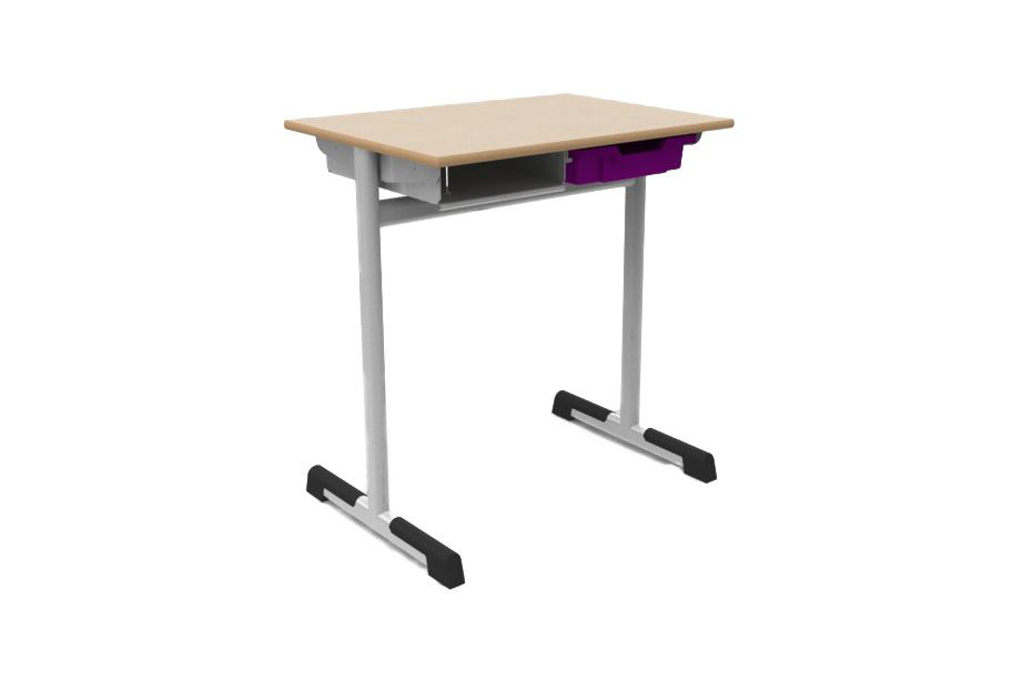 Manoe - 1-pers-tafel - 75 x 50 cm (L x B) - hoogteverstelbaar - MEL