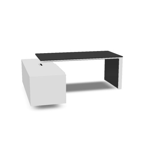 desk with panelled leg W. 180  H. 75  D. 90  (CatM2, MNE3, Elektrisch, 1, MBI1, SX, Categorie M2, MNE3, Service_Units.XXCategorySU=CatM1;Service_Units.V04=MBI1;Service_Units.XXPEDShelves=PVC;Leg.V02=MBI1;Top_Access.V13=AL04;Side.V81=SX;MARKET.XXMarket=E;MARKET.XXWeight=1, E, CatM2, Geen productkenmerk opgegeven.)