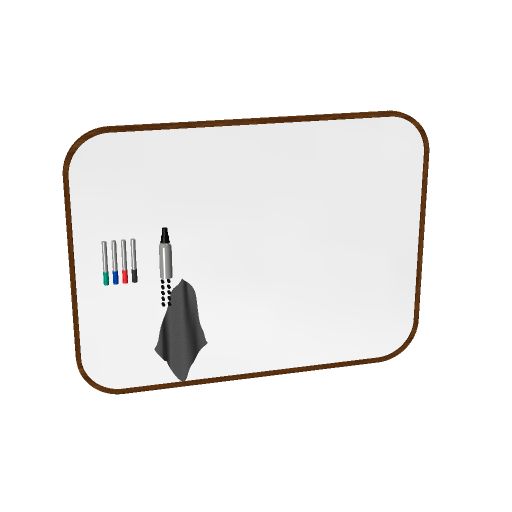 Curve Oak whiteboard, 90x120 cm (Hoogte, Hoogglans RAL 9016, wd_oak, 14017.113, Hoogte, Hoogglans RAL 9016, Eiken)