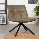 Eevi - relaxfauteuil - 360° draaibaar - in eco-leer