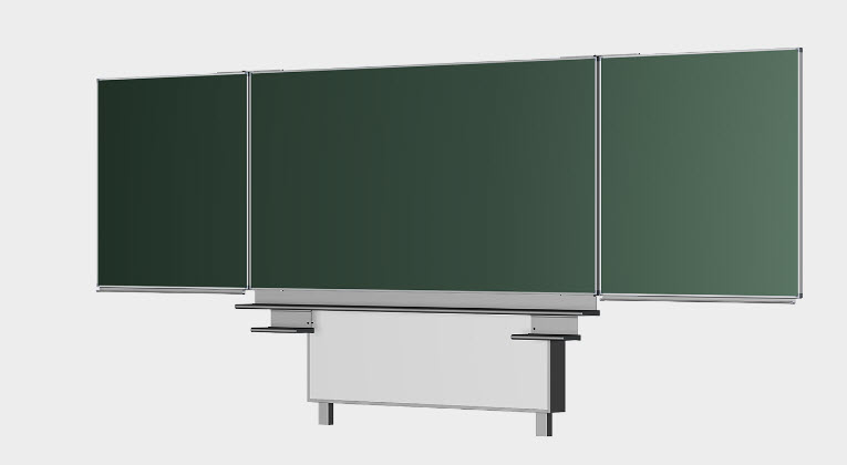5-vlaks schrijfbord - op schuifmechaniek - type 310