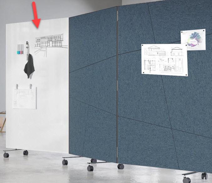 [16001.199] Emaille wit schrijfoppervlak voor Harmonica Wall