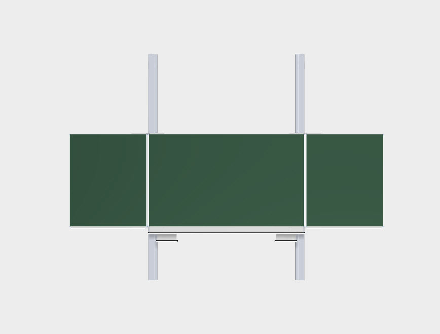 [390-20-Mittelfläche - Tafelflügel BxH (cm)] 5-vlaks schrijfbord op pylonen - type 390 (Nog te bepalen, Nog te bepalen)