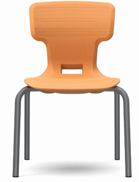 [OUTLET-PAKKET-4STUKS-KIBOO-ORANJE] Kiboo 4-pootsstoel - H35 - pakket 4 stuks - oranje