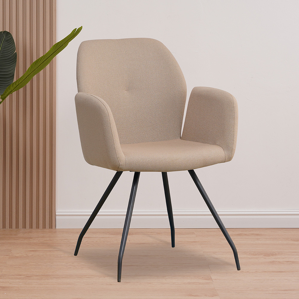 [Frey-stoel-armleuningen-gerecycled-polyester] Frey met armleuningen - hoge rugleuning - stoel uit gerecycled polyester (Nog te bepalen)