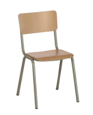 [OUTLET-N2015-HB-34-RAL5010-HPL] 4-pootsstoel N2015 8mm multiplex HPL beuk h34 cm RAL 5010 blauw