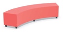 Poef soft seating in kunstleder -  curved : 213 x 67 cm  (B x D)