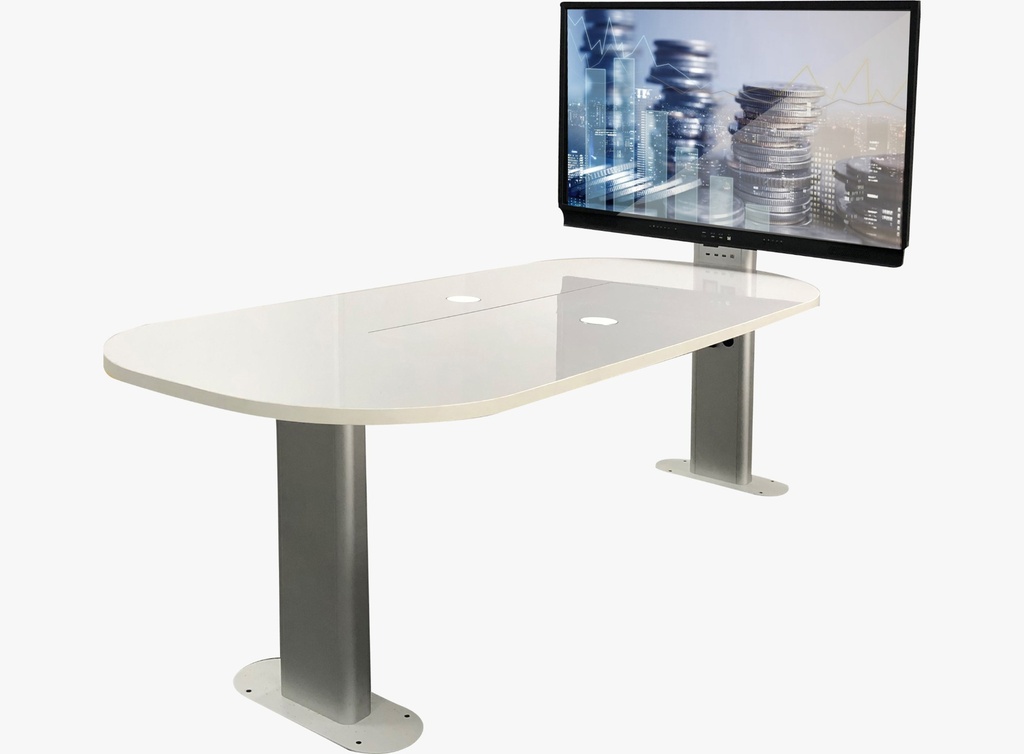 [OUTLET-SMT-SMALL 55] Smart Meeting tafel small 55" - 1900 x 1000 mm - 4/5 pers. incl touchscreen 55" + power extension unit + camera + ops i5 module