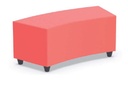 Poef soft seating in kunstleder -  curved : 108 x 50 cm  (B x D)