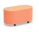 Poef soft seating in kunstleder -  ovaal : 135 x 45 cm  (B x D)