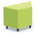 Poef soft seating in kunstleder -  trapezium : 133 x 39 cm  (B x D)