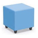 Poef soft seating in kunstleder - vierkant: 90 x 90 cm (B x D)