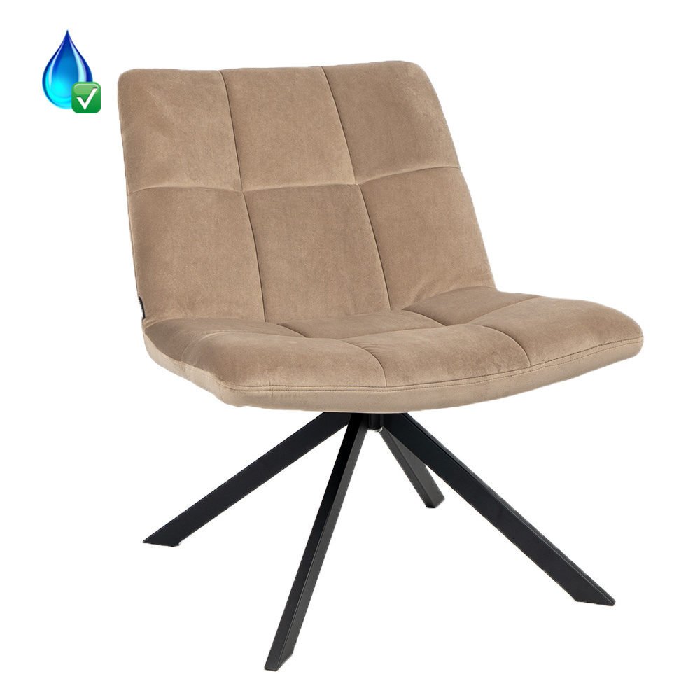 [Eevi-relaxfauteuil-velvet-TBA] Eevi - relaxfauteuil - 360° draaibaar - in velvet (Nog te bepalen)