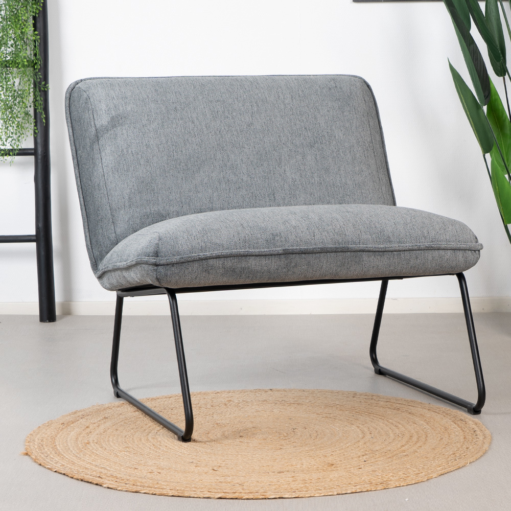 [Merle-fauteuil-sledeonderstel-polyester-Kleur polyester-TBA] Merle - fauteuil met sledeonderstel - in polyester (Nog te bepalen)