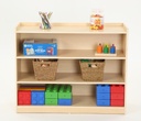 Open kast met achterwand